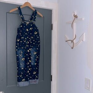 Girl’s Floral Overalls